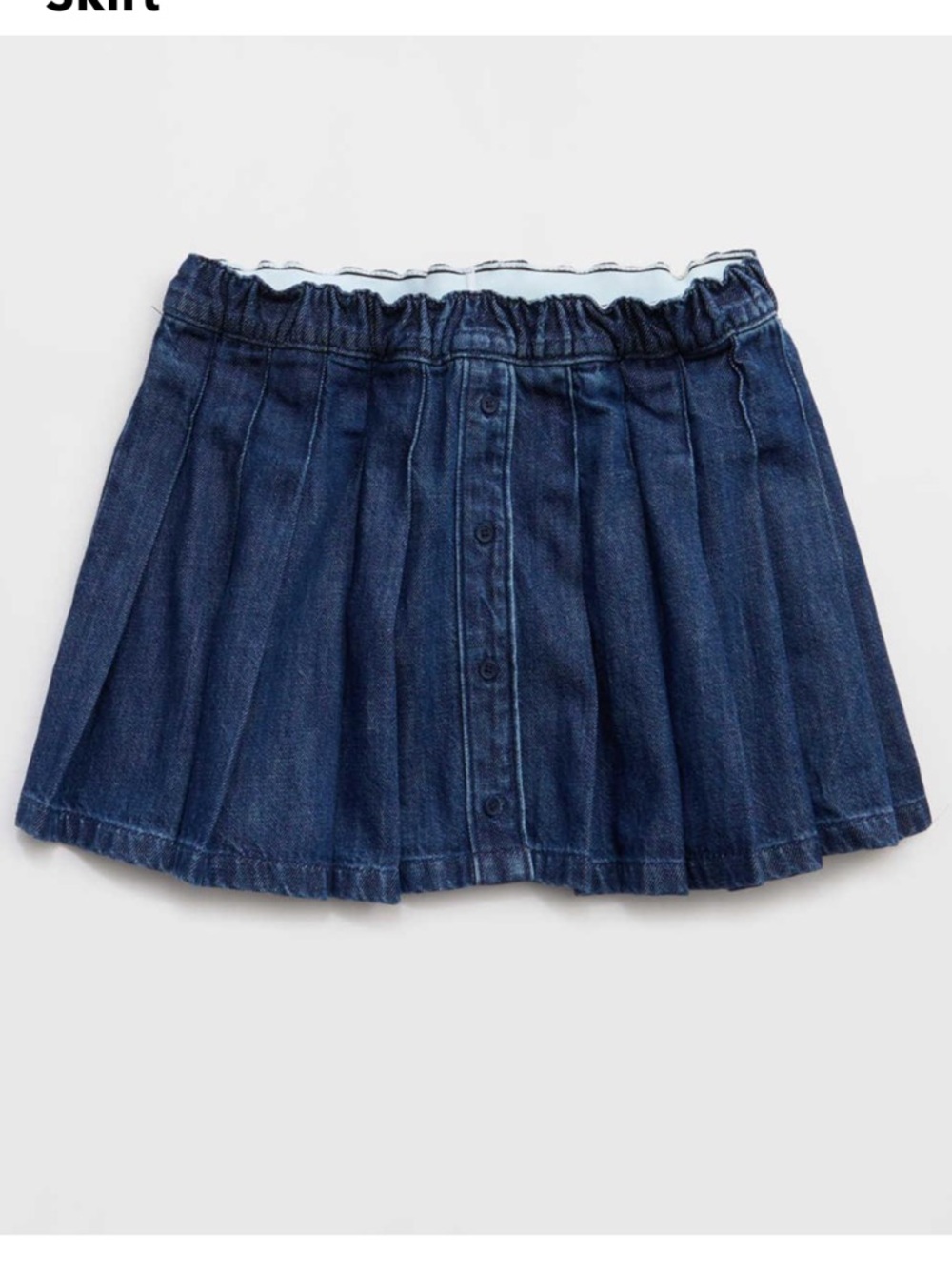 NWT Aerie Dark Blue Denim Pleated Mini Skirt